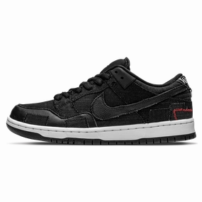 Wasted Youth x Nike Dunk Low SB 'Black Denim' Nike SB skate shoes with padded support and grip
