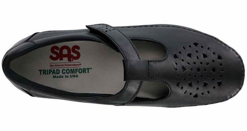 Willow - Black Smooth SAS orthopedic comfort shoes