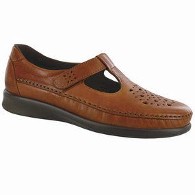 Willow - Chestnut SAS comfort walking shoes with supportive build
