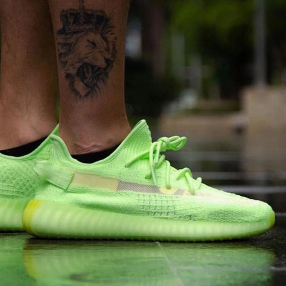 Yeezy Boost 350 V2 'Glow In The Dark' Green Boost 350 Sneakers